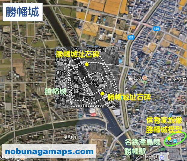 勝幡城の地図